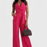 Montserrat Mono Élégant Sans Manches avec Nœud et Chute Fluide