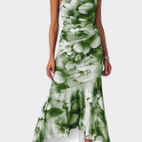 Robe Fleurie Abigail Longue à Une Manche