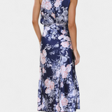 Robe Maxi Florale Lisa avec Col Halter et Taille Élastique