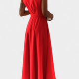 Marla – Robe Longue avec Décolleté en V et Silhouette Fluide