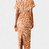 Robe Triana avec Imprimé Abstrait et Décolleté en V