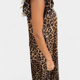 Mono Isela avec Décolleté en V et Imprimé Léopard