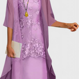 Ensemble de Robe en Chiffon Élégant Apolline avec Design Intemporel