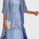 Ensemble de Robe en Chiffon Élégant Apolline avec Design Intemporel