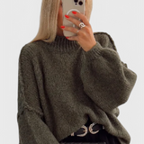 Pull oversized en tricot Cassia avec manches bouffantes