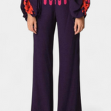 Ensemble de Deux Pièces Sybella avec Design Off-Shoulder et Pantalons Amples à Imprimé