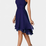 Robe Anouk en Chiffon avec Volants et Silhouette Ajustée