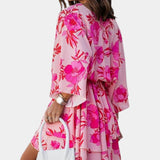 Robe Mini Eliza avec Nœud Frontal et Volants