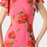 Robe Qipao avec Motif de Roses Élégantes Mayra