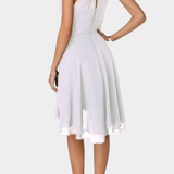 Robe Anouk en Chiffon avec Volants et Silhouette Ajustée