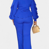 Ensemble Charmed de 2 Pièces avec Volants et Cordon Ajustable