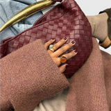 Sac Gerda Woven avec Poignée Dorée