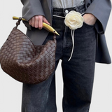 Sac Gerda Woven avec Poignée Dorée