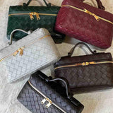 Mini Sac Tissé Milla avec Accents Dorés