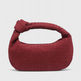 Sac Tissé Moyen Lilas avec Détail de Nœud