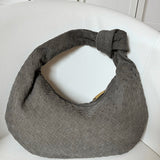 Sac Tissé Moyen Lilas avec Détail de Nœud