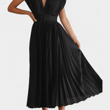 Robe Mireia avec Décolleté Drapé et Taille Haute