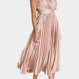 Robe Mireia avec Décolleté Drapé et Taille Haute