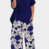 Ensemble Floral de Deux Pièces Aivy avec Touche Décontractée