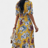 Robe d'Été Benoja avec Imprimé Floral et Silhouette Définie