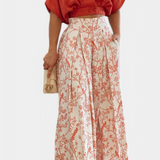 Ensemble Olivia Boho avec Décolleté en V et Pantalon Large