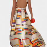 Robe Zara avec Dos Nu et Imprimé Artistique