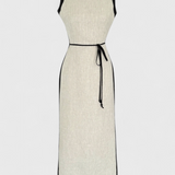 Robe Sans Manches Samanta avec Contraste de Couleur