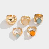 Ensemble de Bagues Ouvertes avec Rhinestones