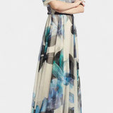 Robe Asymétrique à Une Épaule Sanaa avec Imprimé Floral Abstrait