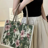 Sac en Jute Taila avec Imprimé Floral et Design Écologique