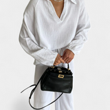 Ensemble de Deux Pièces Aya en Coton avec Décolleté en V