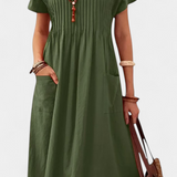 Robe Lottie Mi-Longue avec Poches