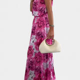 Ensemble Liora de Deux Pièces avec Top Structuré et Pantalons Plissés