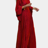 Robe Maxi Géométrique Anelia avec Décolleté en V