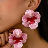 Boucles d'oreilles géométriques en forme de fleur