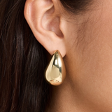 Boucles d'Oreilles Métalliques en Forme de Goutte