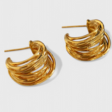 Boucles d'oreilles en forme de C