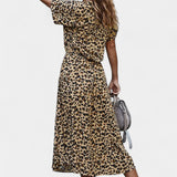 Robe Midi Rovena à Pois, Col Chemise et Taille Ajustable