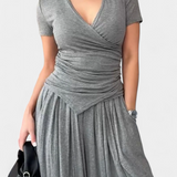 Ensemble Confortable de Deux Pièces Ruslana avec Décolleté en V Croisé