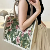 Sac en Jute Taila avec Imprimé Floral et Design Écologique