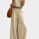 Ensemble en Coton et Lin Portia avec Ouverture Latérale