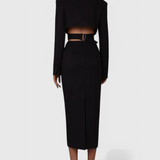 Robe Blazer Midi Bernice avec Découpe et Dos Ouvert