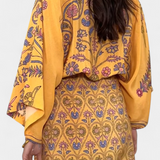 Robe Candela Boho avec Imprimé Floral et Décolleté Croisé en V
