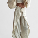 Ensemble Elsie Fluide avec Kimono et Pantalons Croisés