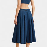 Robe en Jean Sans Manches Alia avec Coupe Moderne