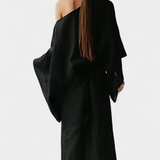 Robe Kimono en Lin et Coton Kamilia avec Ceinture