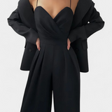 Mono Sexy Romily avec Bretelles et Jambes Amples Élégant