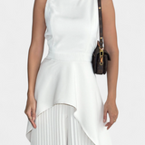 Ensemble Asymétrique Chrysoula avec Pantalons Plissés