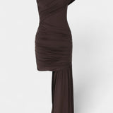 Robe Mini Asymétrique Velia avec Drapé