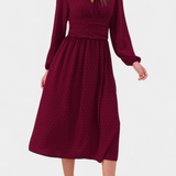 Robe Midi de Bureau Faela avec Pois Suisses